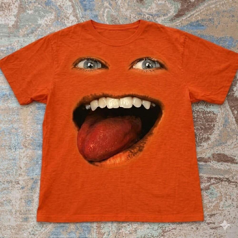 Orange Graphic Tee With A Bold Design